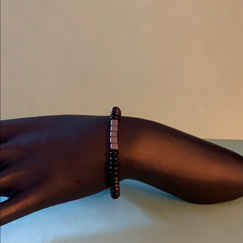Hemalyke and Black Glass Bracelet